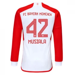 FC Bayern München Jamal Musiala #42 Fußballtrikots 2023-24 Heimtrikot Herren Langarm