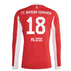FC Bayern München Klose #18 Fußballtrikot 2025-26 Heimtrikot Herren Langarm