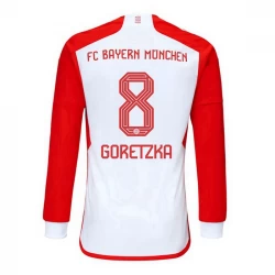 FC Bayern München Leon Goretzka #8 Fußballtrikots 2023-24 Heimtrikot Herren Langarm