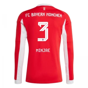 FC Bayern München Minjae #3 Fußballtrikot 2025-26 Heimtrikot Herren Langarm