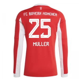 FC Bayern München Muller #25 Fußballtrikot 2025-26 Heimtrikot Herren Langarm