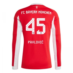 FC Bayern München Pavlovic #45 Fußballtrikot 2025-26 Heimtrikot Herren Langarm