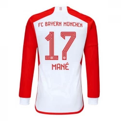 FC Bayern München Sadio Mané #17 Fußballtrikot 2023-24 Heimtrikot Herren Langarm