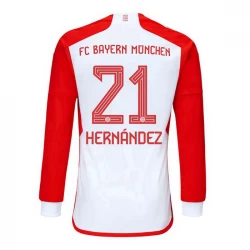 FC Bayern München Theo Hernández #21 Fußballtrikots 2023-24 Heimtrikot Herren Langarm