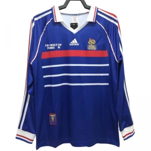 Frankreich Retro Trikot 1998 Heim Herren Langarm