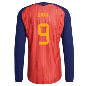Gavi #9 Spanien Fußballtrikot WM 2026 Heimtrikot Herren Langarm