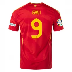 Gavi #9 Spanien Fußballtrikots EM 2024 Heimtrikot Herren