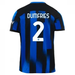 Inter Milan Dumfries #2 Fußballtrikots 2023-24 Heimtrikot Herren