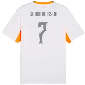 Island Fußballtrikot 2026 Gudmundsson #7 Auswärtstrikot Herren