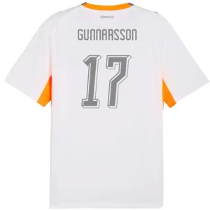 Island Fußballtrikot 2026 Gunnarsson #17 Auswärtstrikot Herren