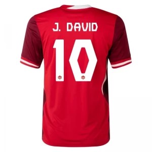 J. David #10 Kanada Fußballtrikot Copa America 2024 Heimtrikot Herren