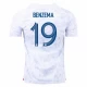 Karim Benzema #19 Frankreich Fußballtrikots WM 2022 Auswärtstrikot Herren