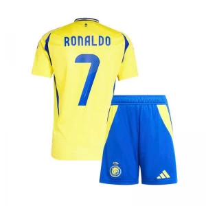 Kinder Al-Nassr FC Cristiano Ronaldo #7 Fußball Trikotsatz 2024-25 Heimtrikot
