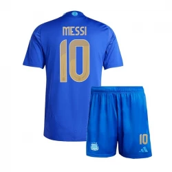 Kinder Argentinien Fußball Trikotsatz 2024 Lionel Messi #10 Auswärtstrikot