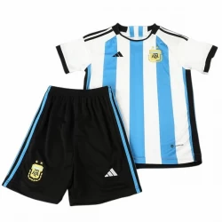 Kinder Argentinien Fußball Trikotsatz WM 2022 Heimtrikot