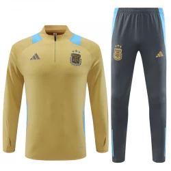 Kinder Argentinien Trainingsanzüge Sweatshirt 2024-25 Goldfarben