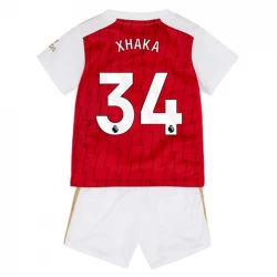 Kinder Arsenal FC Granit Xhaka #34 Fußball Trikotsatz 2023-24 Heimtrikot
