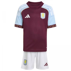 Kinder Aston Villa Fußball Trikotsatz 2025-26 Heimtrikot