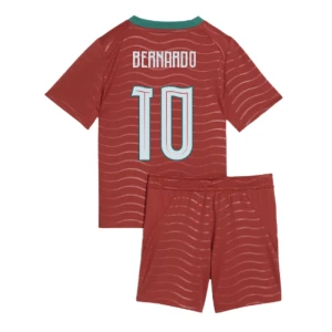 Kinder Bernardo Silva #10 Portugal Fußball Trikotsatz WM 2026 Heimtrikot