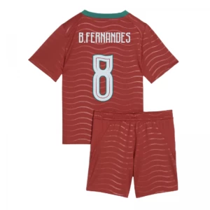Kinder Bruno Fernandes #8 Portugal Fußball Trikotsatz WM 2026 Heimtrikot