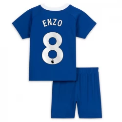 Kinder Chelsea FC Enzo Fernández #8 Fußball Trikotsatz 2023-24 Heimtrikot