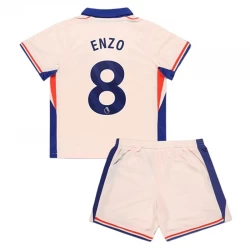 Kinder Chelsea FC Fußball Trikotsatz 2024-25 Enzo Fernández #8 Auswärtstrikot