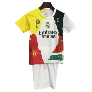 Kinder Club Mixed Cristiano Ronaldo #7 Fußball Trikotsatz 2025-26 Heimtrikot