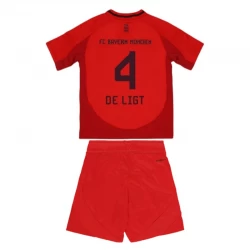 Kinder FC Bayern München De Ligt #4 Fußball Trikotsatz 2024-25 Heimtrikot