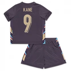 Kinder Harry Kane #9 England Fußball Trikotsatz EM 2024 Auswärtstrikot