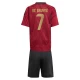 Kinder Kevin De Bruyne #7 Belgien Fußball Trikotsatz EM 2024 Heimtrikot