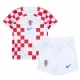 Kinder Kroatien Fußball Trikotsatz WM 2022 Heimtrikot