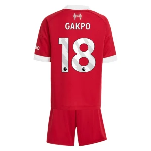 Kinder Liverpool FC Cody Gakpo #18 Fußball Trikotsatz 2025-26 Heimtrikot