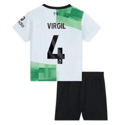 Kinder Liverpool FC Fußball Trikotsatz 2023-24 Virgil van Dijk #4 Auswärtstrikot