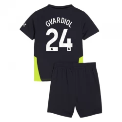 Kinder Manchester City Fußball Trikotsatz 2024-25 Josko Gvardiol #24 Auswärtstrikot
