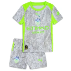Kinder Manchester City Fußball Trikotsatz 2025-26 Ausweichtrikot