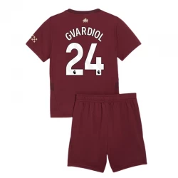 Kinder Manchester City Fußball Trikotsatz Josko Gvardiol #24 2024-25 Ausweichtrikot