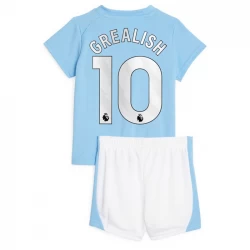 Kinder Manchester City Jack Grealish #10 Fußball Trikotsatz 2023-24 Heimtrikot