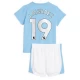 Kinder Manchester City Julián Álvarez #19 Fußball Trikotsatz 2023-24 Heimtrikot