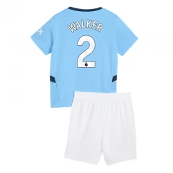 Kinder Manchester City Kyle Walker #2 Fußball Trikotsatz 2024-25 Heimtrikot