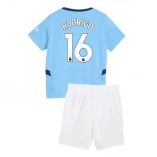 Kinder Manchester City Rodrigo #16 Fußball Trikotsatz 2024-25 Heimtrikot