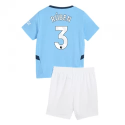 Kinder Manchester City Ruben #3 Fußball Trikotsatz 2024-25 Heimtrikot