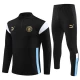 Kinder Manchester City Trainingsanzüge Sweatshirt 2023-24 Schwarz