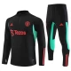 Kinder Manchester United Trainingsanzüge Sweatshirt 2023-24 Schwarz Grün
