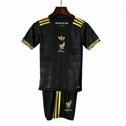 Kinder Mexiko Fußball Trikotsatz 2025 Black Gold Cup Ausweichtrikot