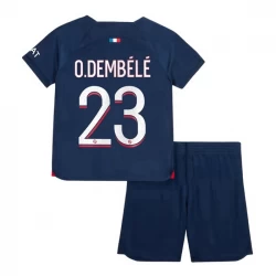 Kinder Paris Saint-Germain PSG Ousmane Dembélé #23 Fußball Trikotsatz 2023-24 Heimtrikot
