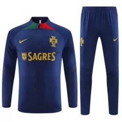 Kinder Portugal Trainingsanzüge Sweatshirt 2023-24 Blau