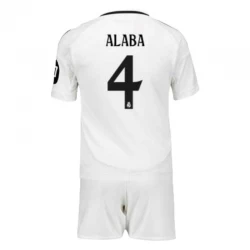 Kinder Real Madrid David Alaba #4 Fußball Trikotsatz 2024-25 HP Heimtrikot
