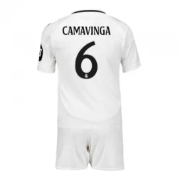 Kinder Real Madrid Eduardo Camavinga #6 Fußball Trikotsatz 2024-25 HP Heimtrikot