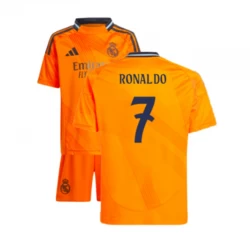 Kinder Real Madrid Fußball Trikotsatz 2024-25 Cristiano Ronaldo #7 Auswärtstrikot