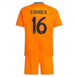 Kinder Real Madrid Fußball Trikotsatz 2024-25 Endrick #16 Auswärtstrikot